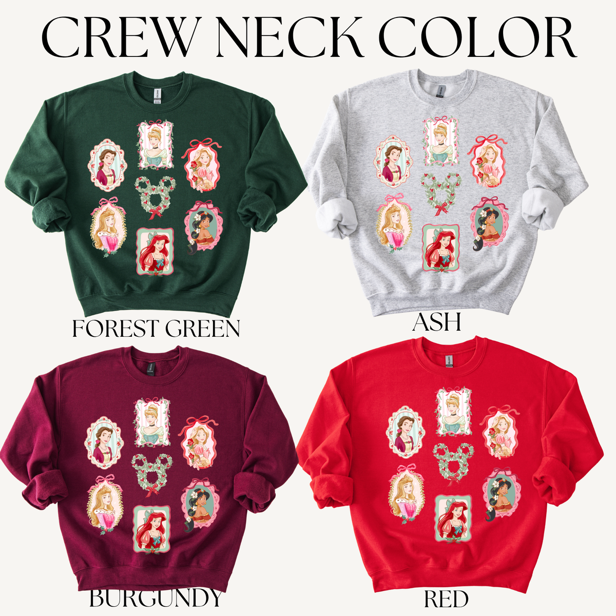 CHRISTMAS GIRLS ADULT CREW NECK (NO SLEEVE)