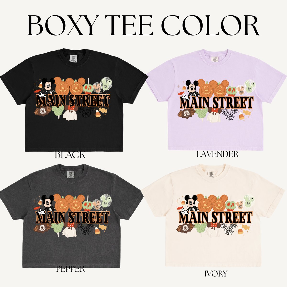 SPOOKY-MAIN ADULT BOXY T-SHIRT