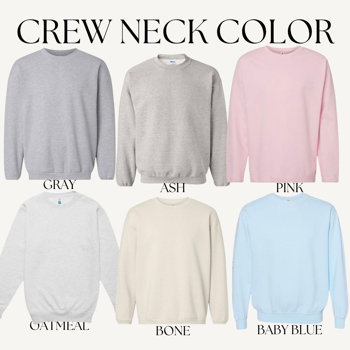 WHITE CHURRO CREW NECK