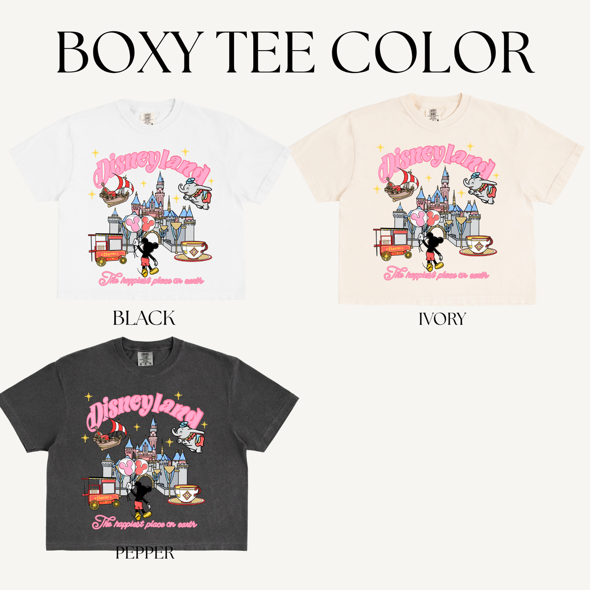 PINK CASTLE ADULT BOXY T-SHIRT