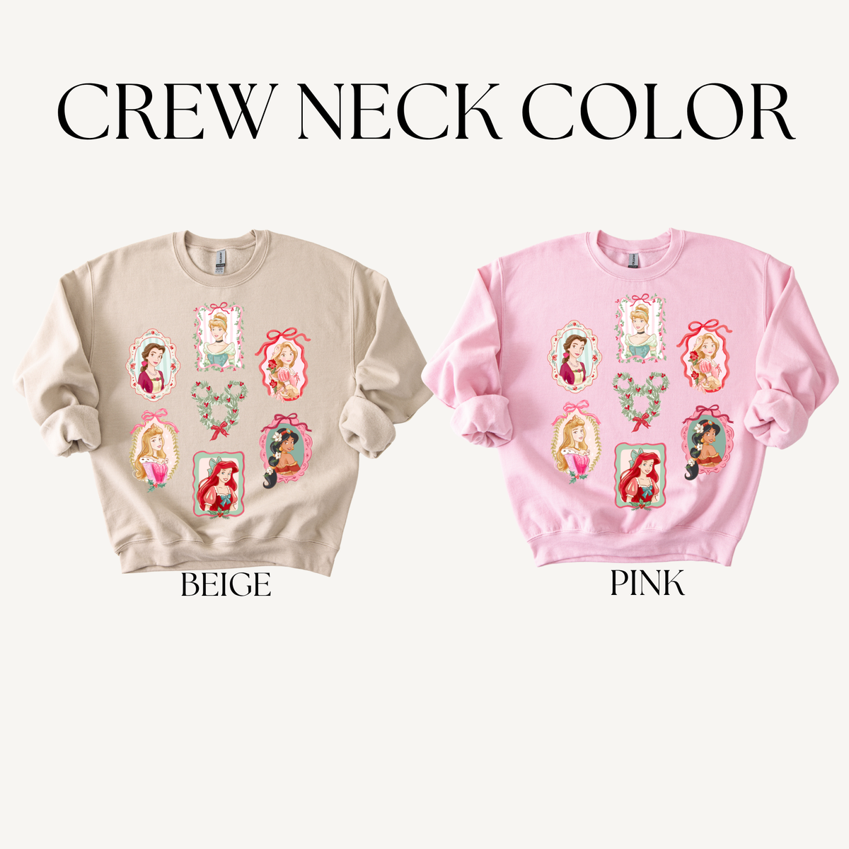 CHRISTMAS GIRLS ADULT CREW NECK (NO SLEEVE)
