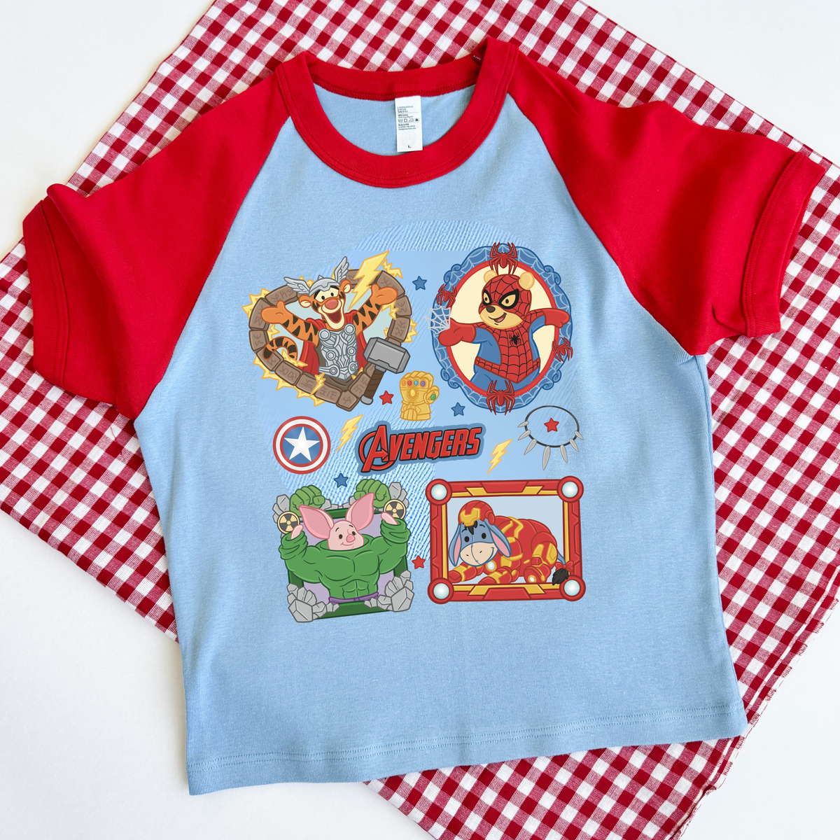 COLOR BLOCK ADULT BABY TEE