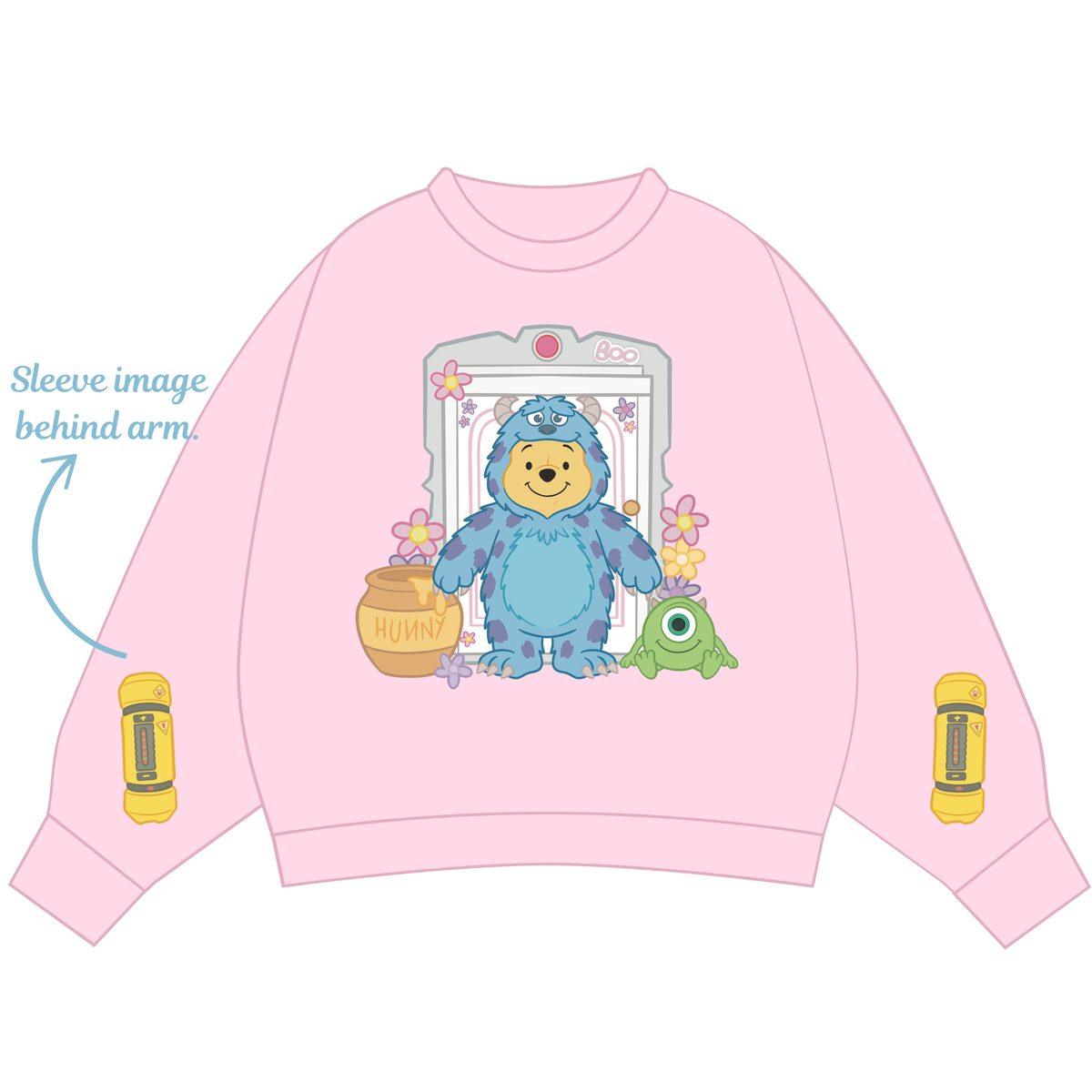 BOO FLOWER #2 WITH SLEEVE CREW NECK