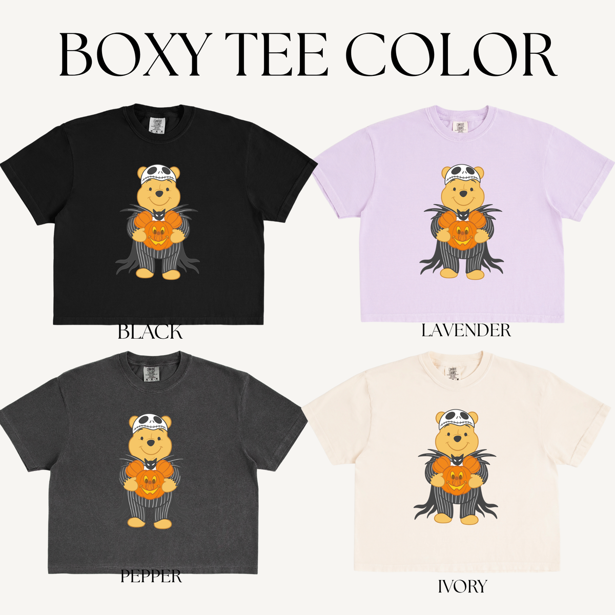 PUMPKIN BEAR ADULT BOXY T-SHIRT