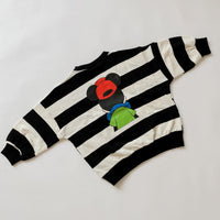 STRIPE BLACK CREWNECK