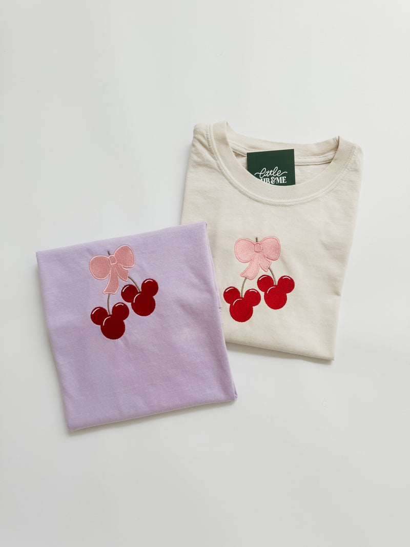 ADULT CHERRY BOW T-SHIRT