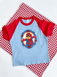 COLOR BLOCK ADULT BABY TEE