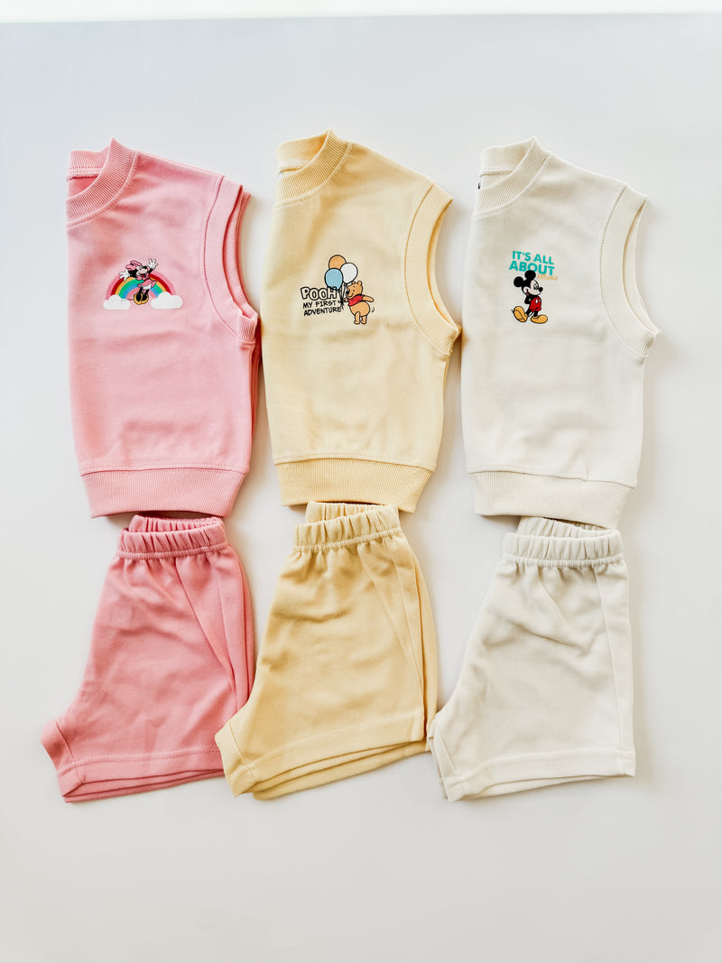 FRIENDS VEST SHORT SET